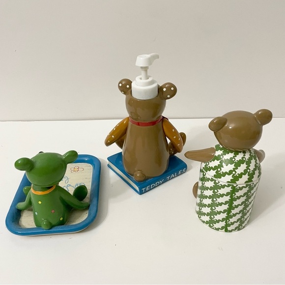 Little Friends Teddy Bear Bathroom Accessories Soap Dish Tumbler Liquid Soap - Picture 5 of 15
